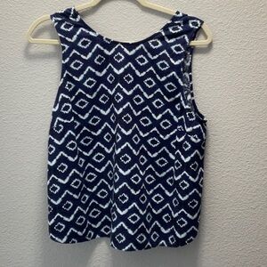 This cute Loft navy top is both casual or dressy - you choose